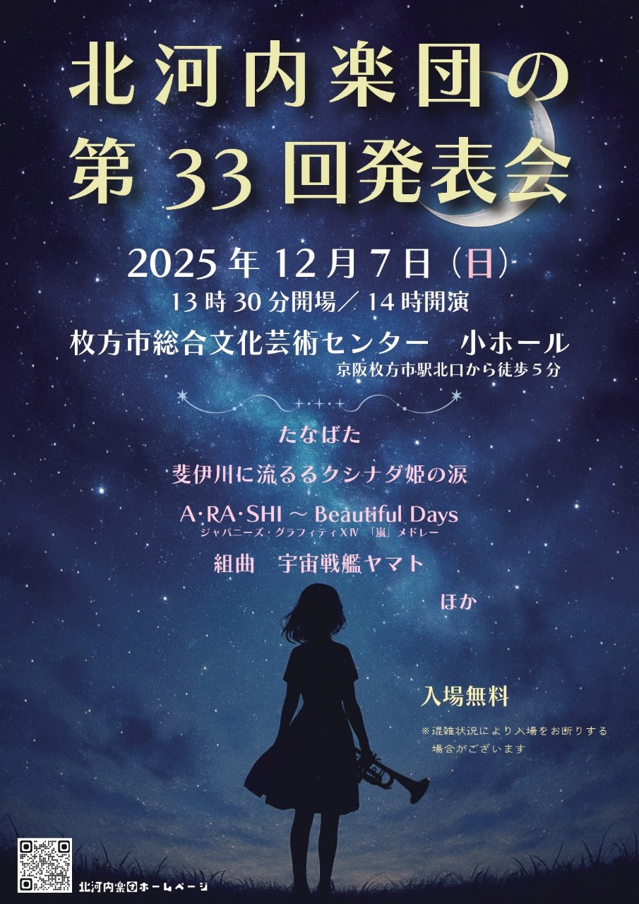 北河内楽団の第33回発表会